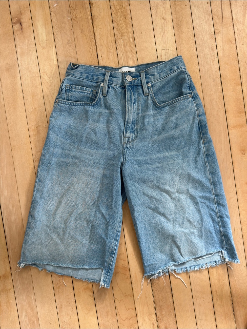 Frame Denim Light Blue Cutoff Jean Shorts